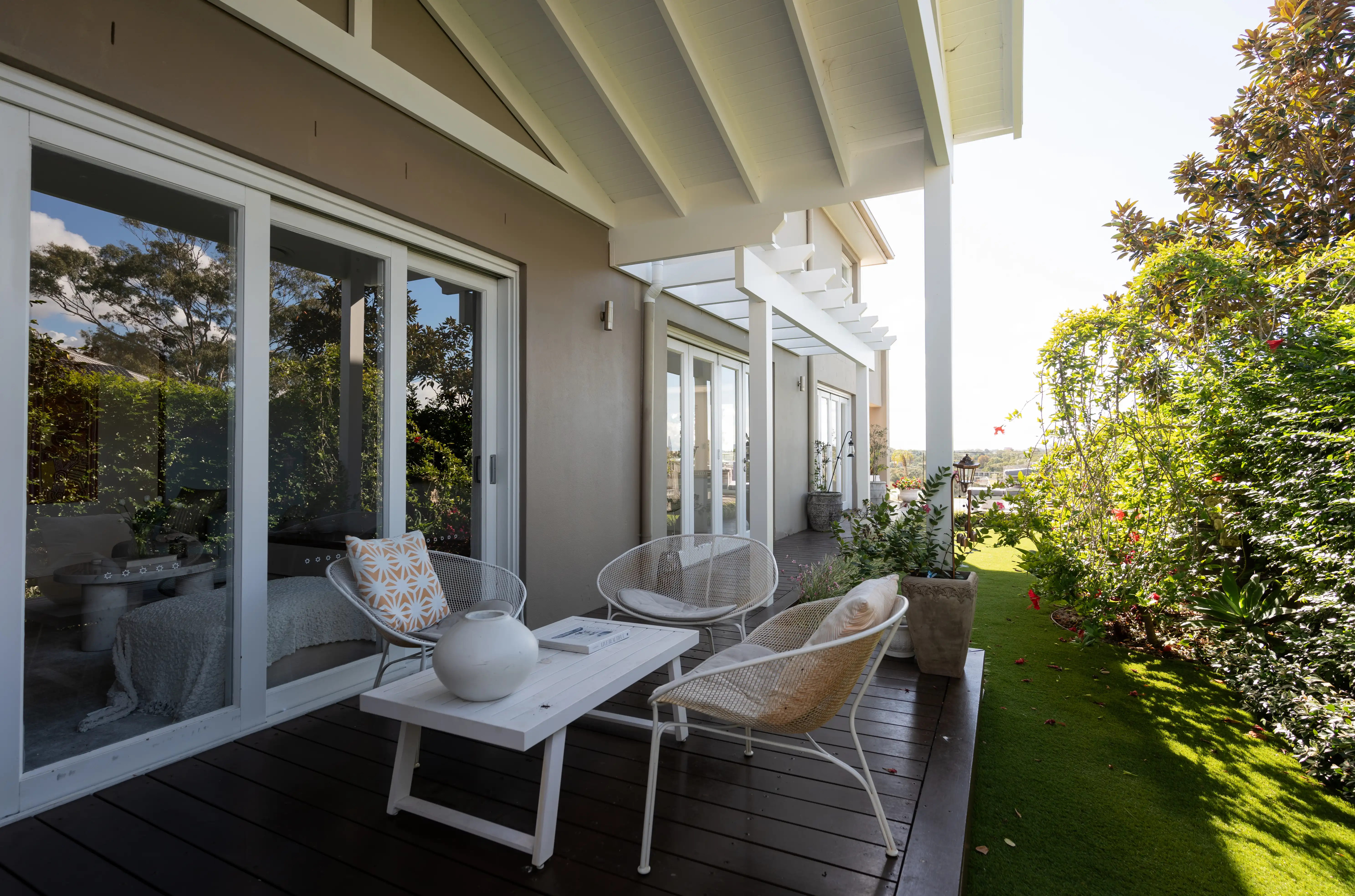 Hardwood timber deck for outdoor entertaining